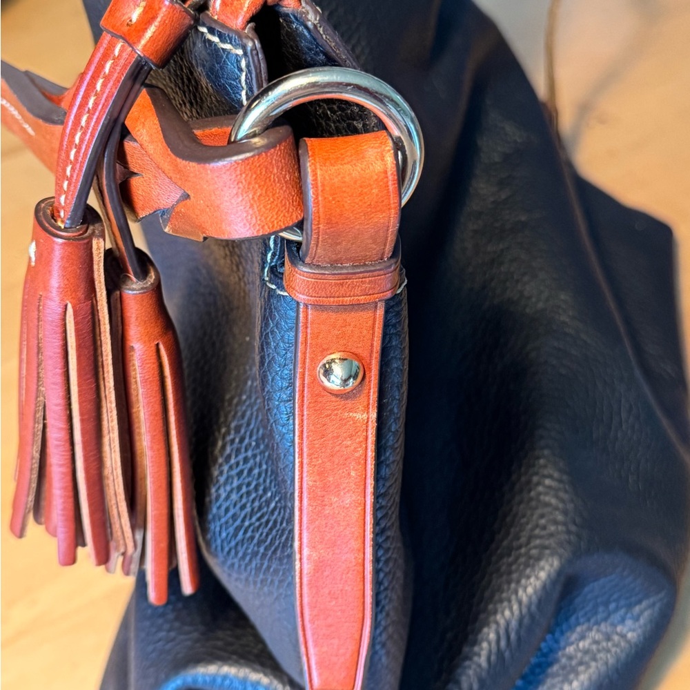 Dooney & Bourke Black and Brown Shoulder Bag